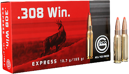 Geco express .308 Win. 20 stuks 10,7 gram / 165 grain.
