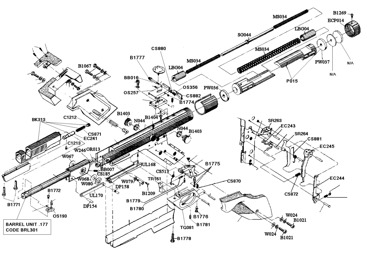 Diana-model-10-onderdelen