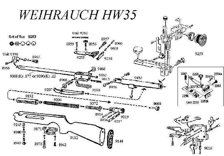 Weihrauch-HW35-onderdelen
