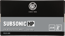RWS Subsonic HP field line .22LR 50 stuks