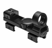 NC Star RD 1x25 Reflex Sight, Red/Green Ill. - Weaver & 3/8 Dovetail - Black