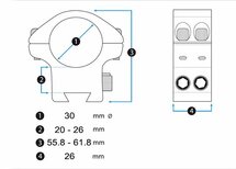 Montage Vector Optics X-Accu Adjustable Elevation 30 mm Dovetail
