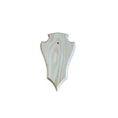 Geweiplank eiken blank maat 22x13x1,8cm incl. kaakuitsparing + schedelklem