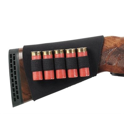 Uncle Mikes BUTTSTOCK SHELL HOLDER, NEOPRENE, SHOTGUN-5 LOOPS,BLACK