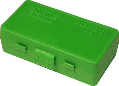 Ammo Box 50 Round Flip-Top 9mm 380 ACP Green