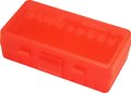 Ammo Box 50 Round Flip-Top 9mm 380 ACP Clr-Red