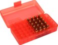 Ammo Box 50 Round Flip-Top 9mm 380 ACP Clr-Red