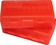 Ammo Box 50 Round Flip-Top 9mm 380 ACP Clr-Red