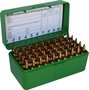 Ammo Box 50 Round Flip-Top 22-250 6mm PPC 7mm BR Green