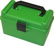 Deluxe Ammo Box 50 Round Handle 22-250 243 308 Green