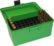 Deluxe Ammo Box 50 Round Handle 22-250 243 308 Green