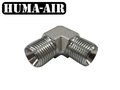 Huma-Air Adapter Elbow 90º 1/8" BSP male to 1/8" BSP male
